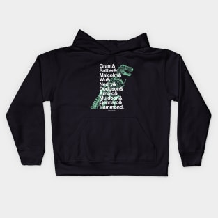 Jurassic Park Character Names Kids Hoodie